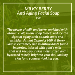 MILKY BERRY Anti Aging Facial Soap by Armari Organics