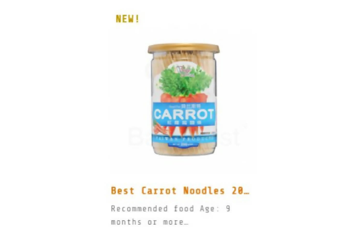 Vegetable noodle - carrot