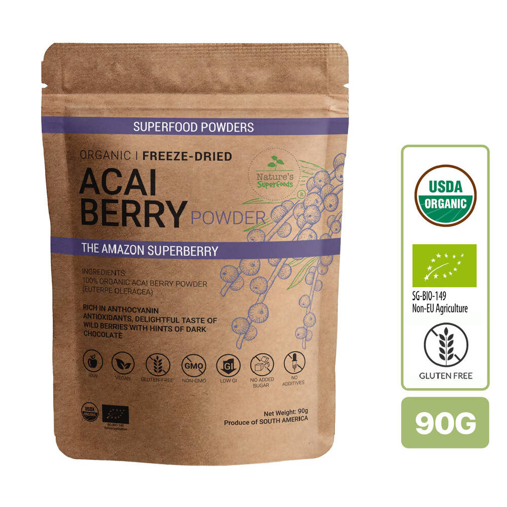 Organic Acai Berry Powder, Freeze-Dried