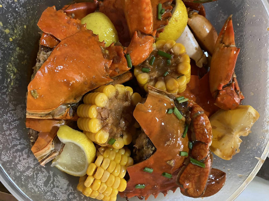 Buttered Mud Crab With Corn