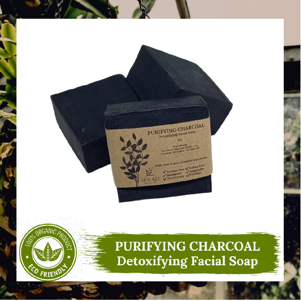 Purifying Charcoal Detoxifying Facial Soap by Armari Organics