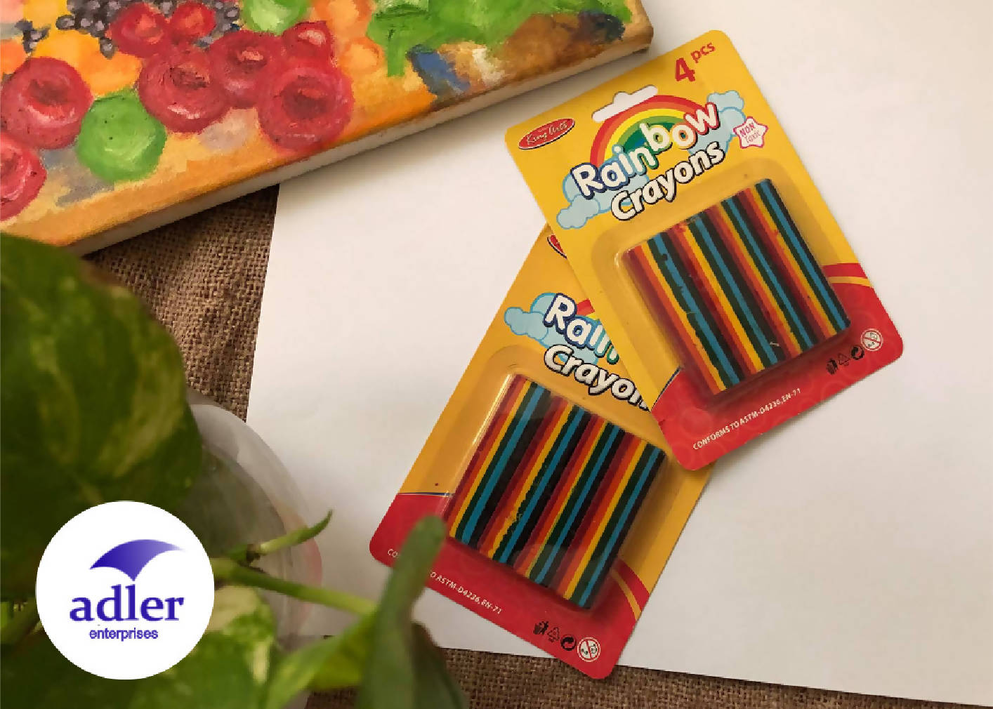 Rainbow crayons for kids