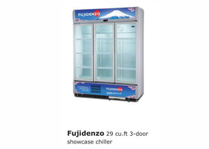 Upright 3 door chiller Fujidenzo