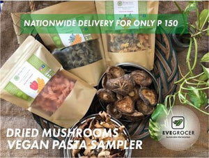Dried Mushrooms and Vegan Pasta Sampler
