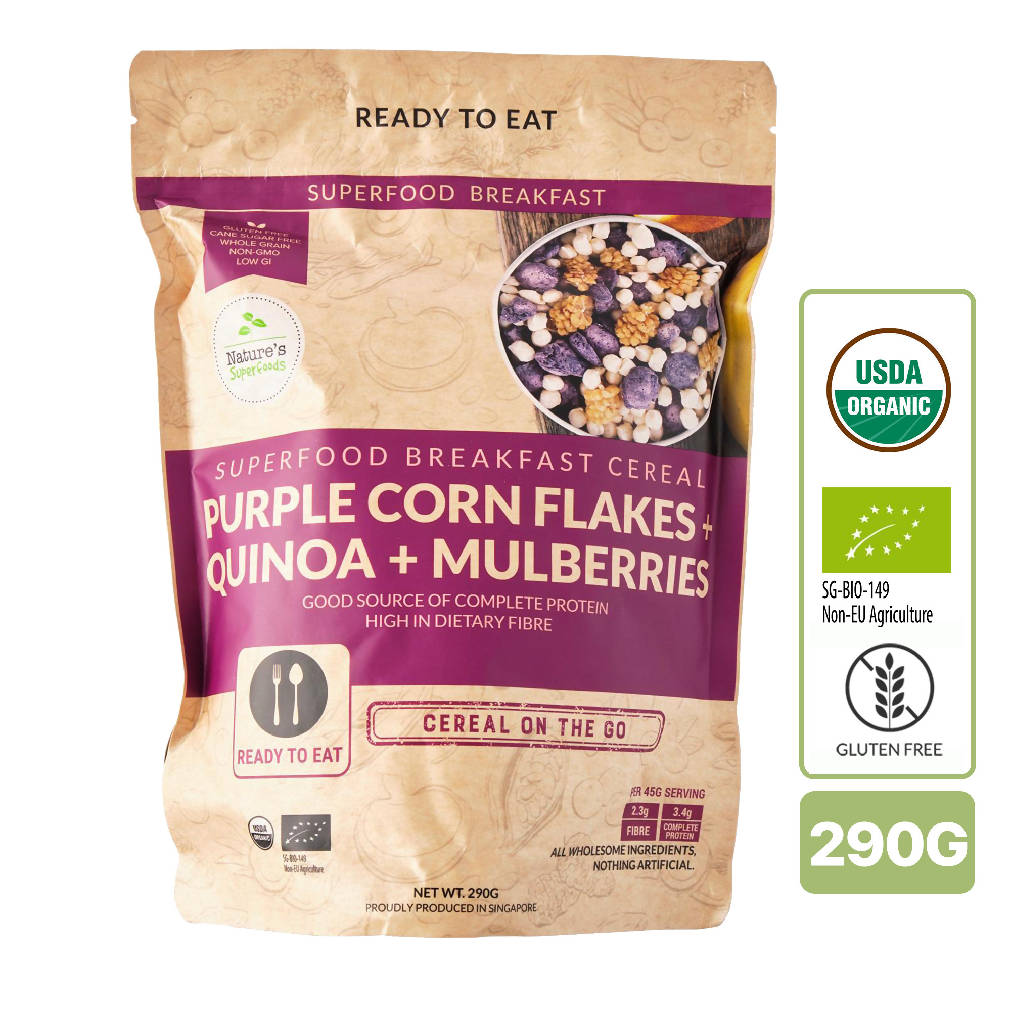 Organic Purple Corn-Quinoa -Mulberries Cereal Mix