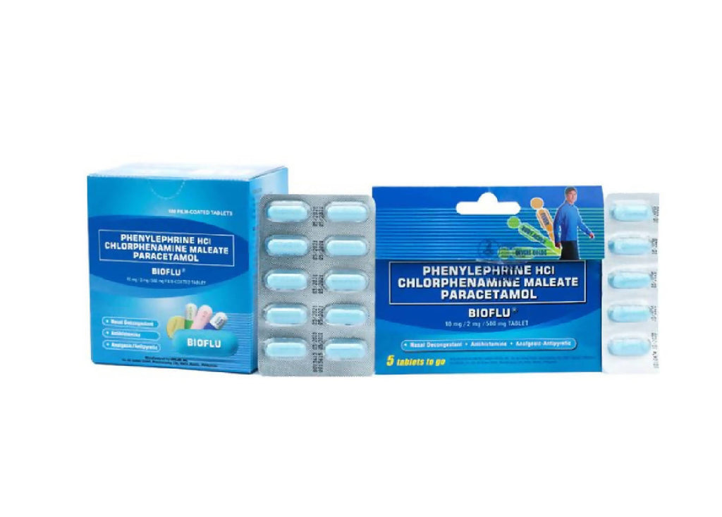 BIOFLU Paracetamol+Phenylephrine+Chlorphenamine 500/2/10mg Tablet x 1
